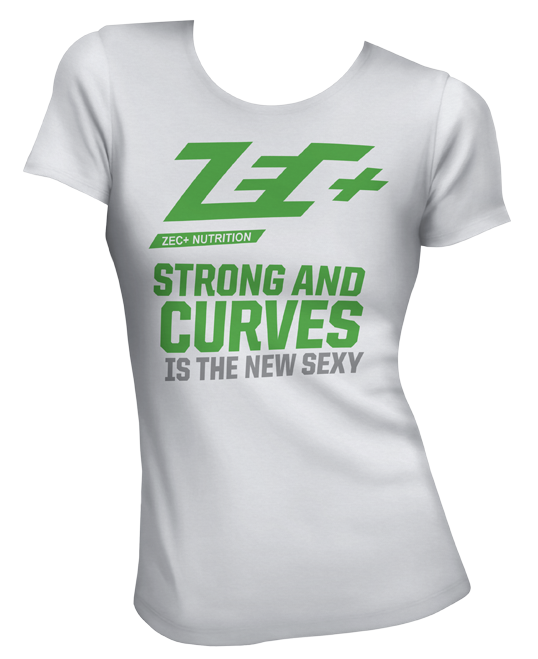 ZEC+ Damen T-Shirt STRONG AND CURVES - Weiß