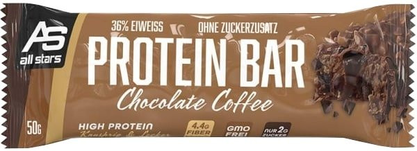 All Stars Protein Bar 1 x 50g Riegel - Chocolate Coffee - MHD 02.03.2024